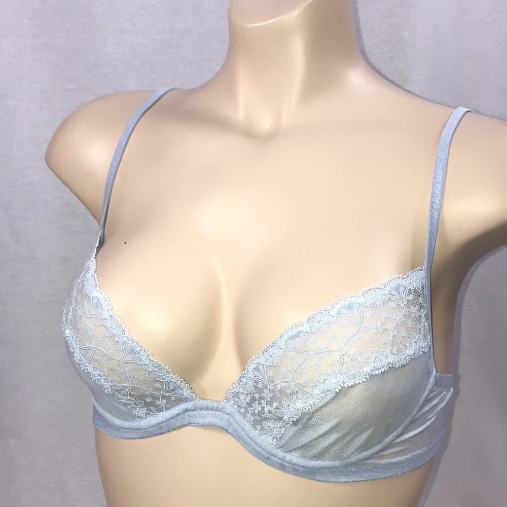Cosabella Size 2 (32C-34 A-B) Blue Forever PW Molded Underwire Bra.New With Tags